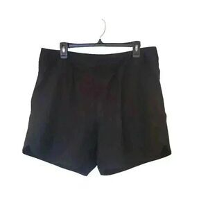 Lands' End Women's Black Poly/Spandex Athletic Shorts